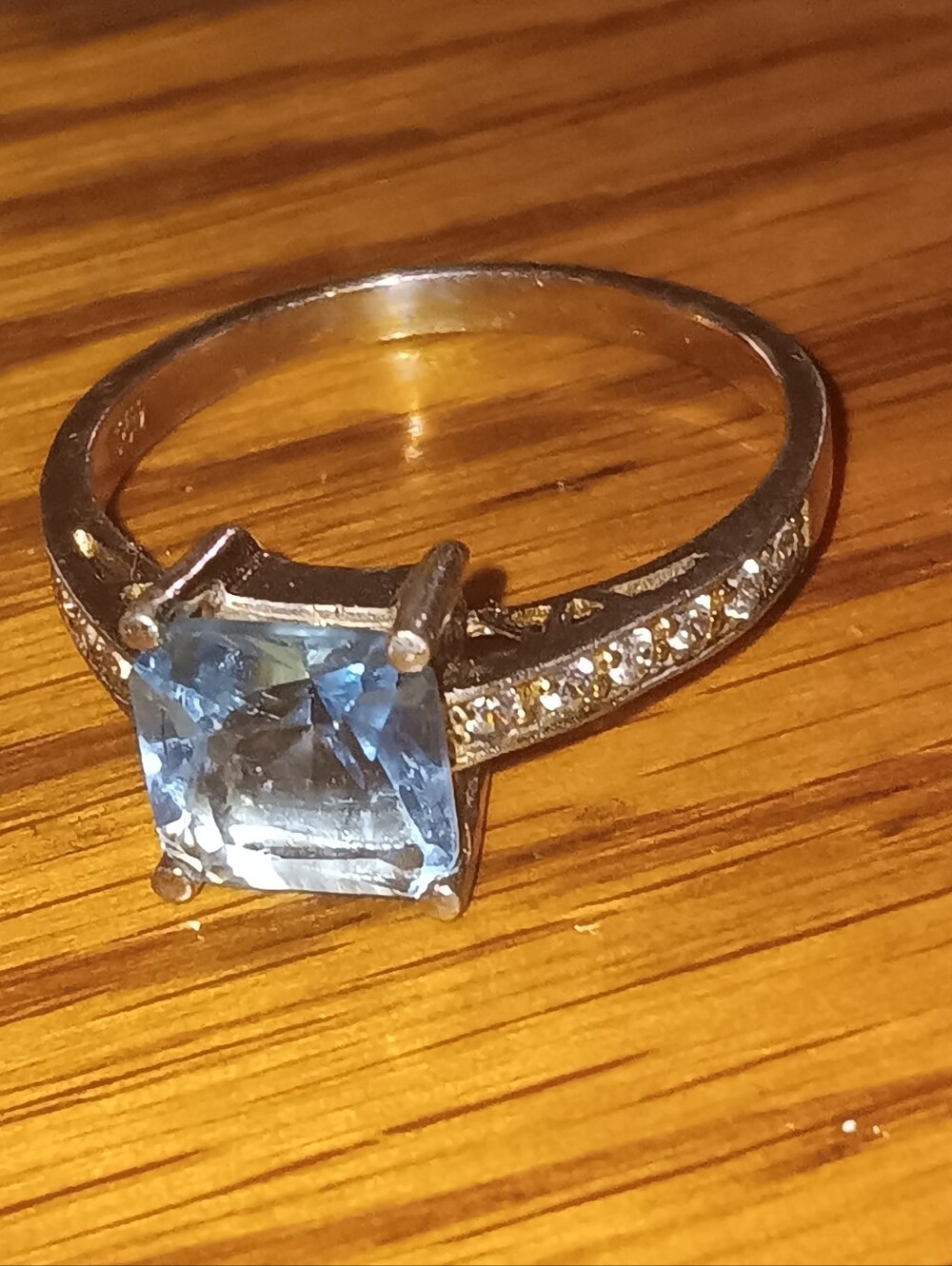Vintage 925 & 4.2ct. Real Aquamarine Ring - Picture 3 of 16